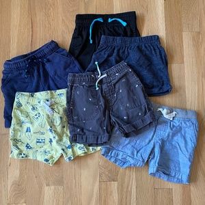 6 Pairs/Lot Athletic Chambray Chino Elastic Waistband Pattern Drop Crotch Shorts